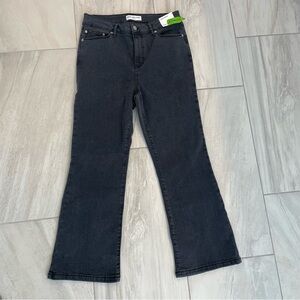 Marc New York High Rise Black Flare Crop Jean
